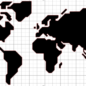 Carte du monde poly